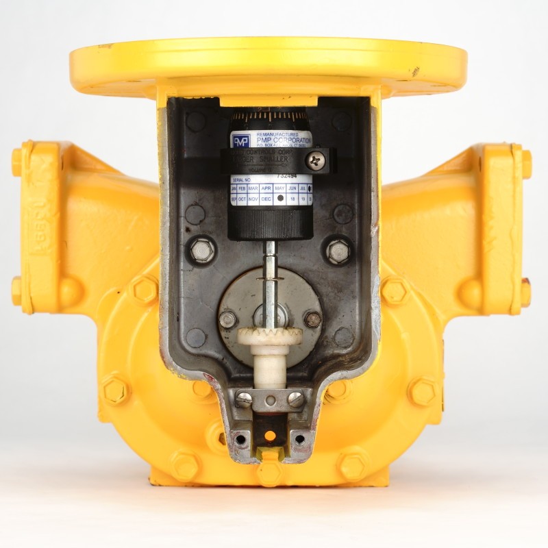 PMP LC® M-5® Unibody Meter, 2-screw dust cover, high adjuster housing, 8T packing gland gear. PMP 28038-08.