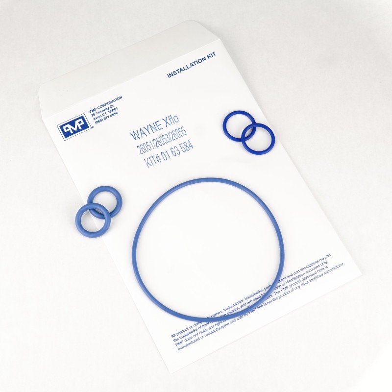 PMP Install Kit  (5-blue O-rings) for Wayne® Xflo meters  (PMP Part Numbers 26051-26053-26055) (Also referred to as PMP 01-63-584). PMP 82603.