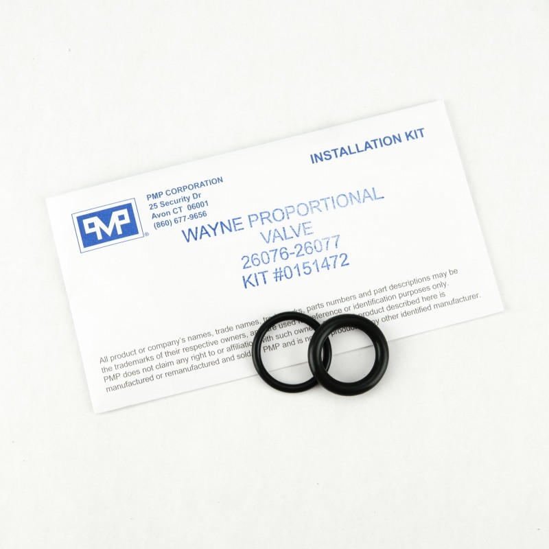 PMP Install Kit for Wayne® Valve  (PMP Part Numbers 26076 & 26077) (Also referred to as PMP 01-51-472). PMP 82610.