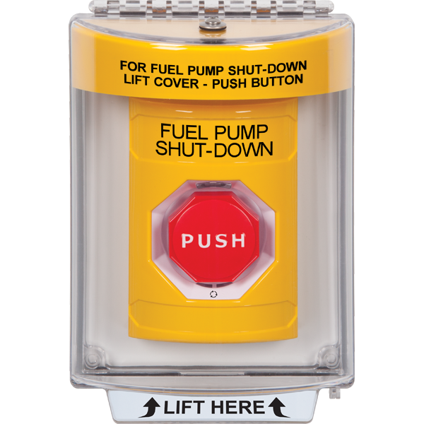 PMP STI® Flush-Mount Push Button Emergency Stop Fuel Pump Shutdown With Surface Cover. PMP 62631, OEM SS2239PS-EN.