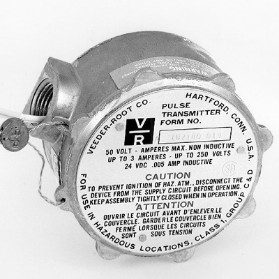 PMP V-R 7697 Pulser for mounting on V-R 7887 Visible Register, 7/16" shaft with flat, 10:1. PMP 47110, OEM 769780-012, -018, -XXX.